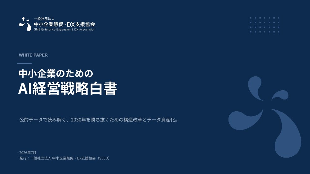 中小企業のためのAI経営戦略白書の表紙と誌面